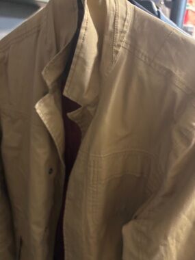 Timberland tan coat lined large